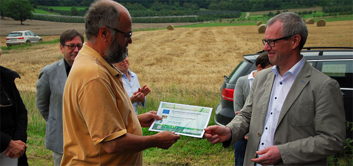 Übergabe des Förderbescheids