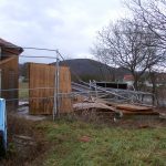 Der Anbau, unser Lager, war weg